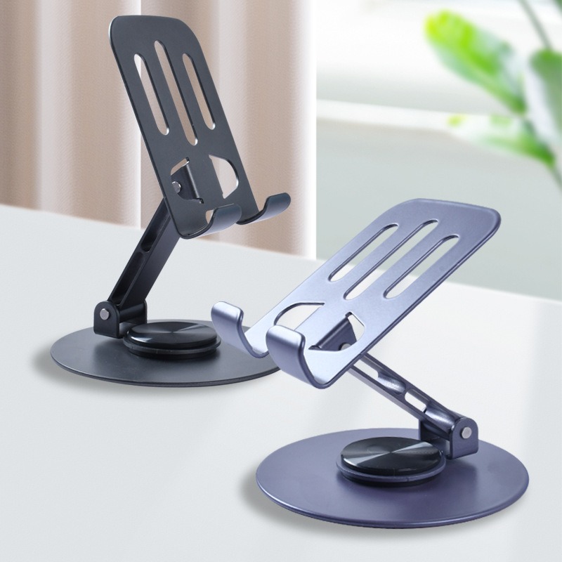 Multi-Angle 360° Rotating Metal Phone & Tablet Stand | Foldable, Universal & Elegant - Image 3