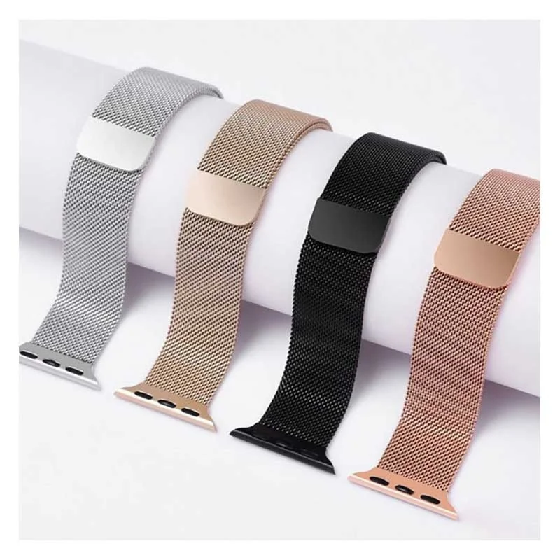 Pale Rose | Apple Watch Milanese Magnetic Loop Strap | Stainless Steel Band | 42mm / 44mm / 45mm
