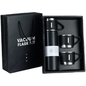 3 Cup 500ML Double-Layer Stainless Steel Vacuum Flask Set | Hot & Cold | Travel Thermos