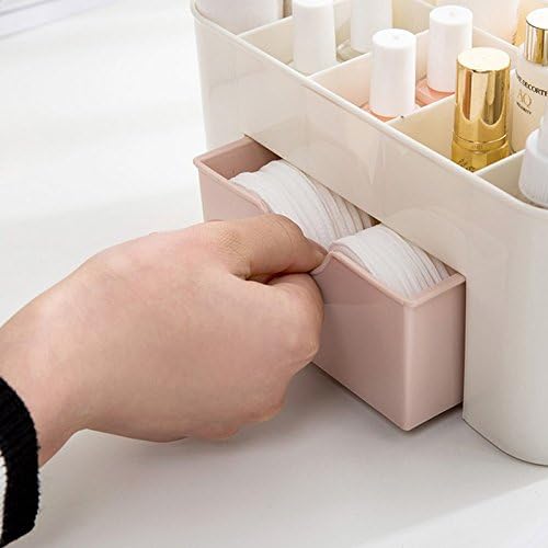 Plastic Makeup Organizer | Make Up Brush Storage Box With Drawer | Desktop Cosmetics Storage Box Division | Office Desk Organiser | Stationery Storage Box - Image 2