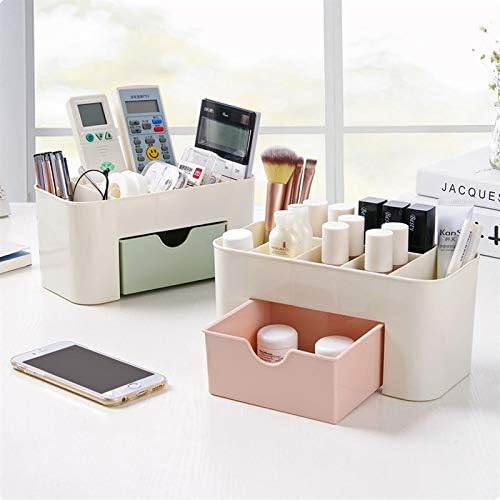 Plastic Makeup Organizer | Make Up Brush Storage Box With Drawer | Desktop Cosmetics Storage Box Division | Office Desk Organiser | Stationery Storage Box - Image 5
