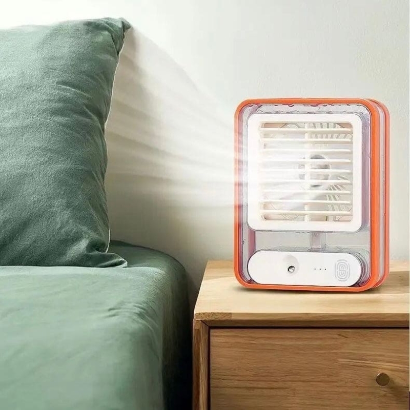 Portable USB Air Cooler Fan – 3-Speed, Mist Spray, Rechargeable | Random Color - Image 7