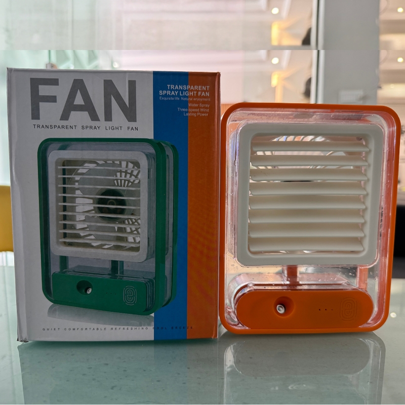 Portable USB Air Cooler Fan – 3-Speed, Mist Spray, Rechargeable | Random Color - Image 6