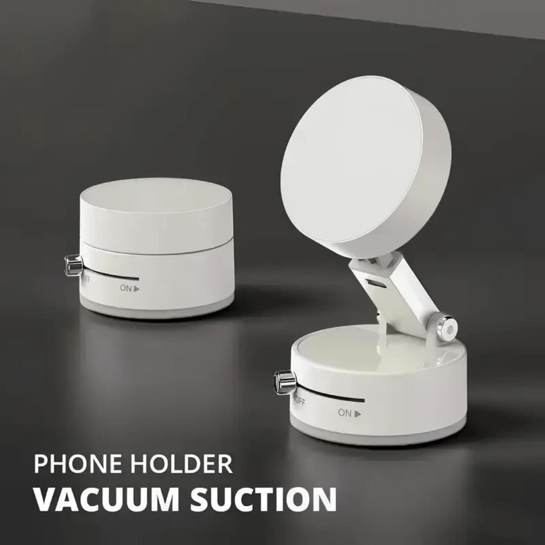 Magnetic Wireless Phone Holder with Foldable Suction Grip for Secure Mounting - Image 2