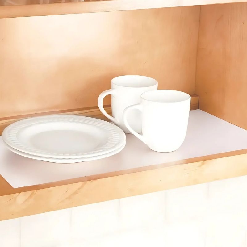 Anti-Slip Fridge & Shelf Mat | Waterproof Washable Liner for Kitchen Drawers Cabinets | White - Image 2