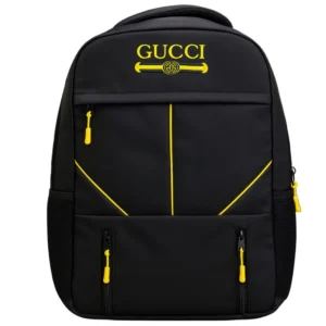 Multi-Functional Travel Backpack | Business Daypack with Laptop Compartment | Black & Yellow