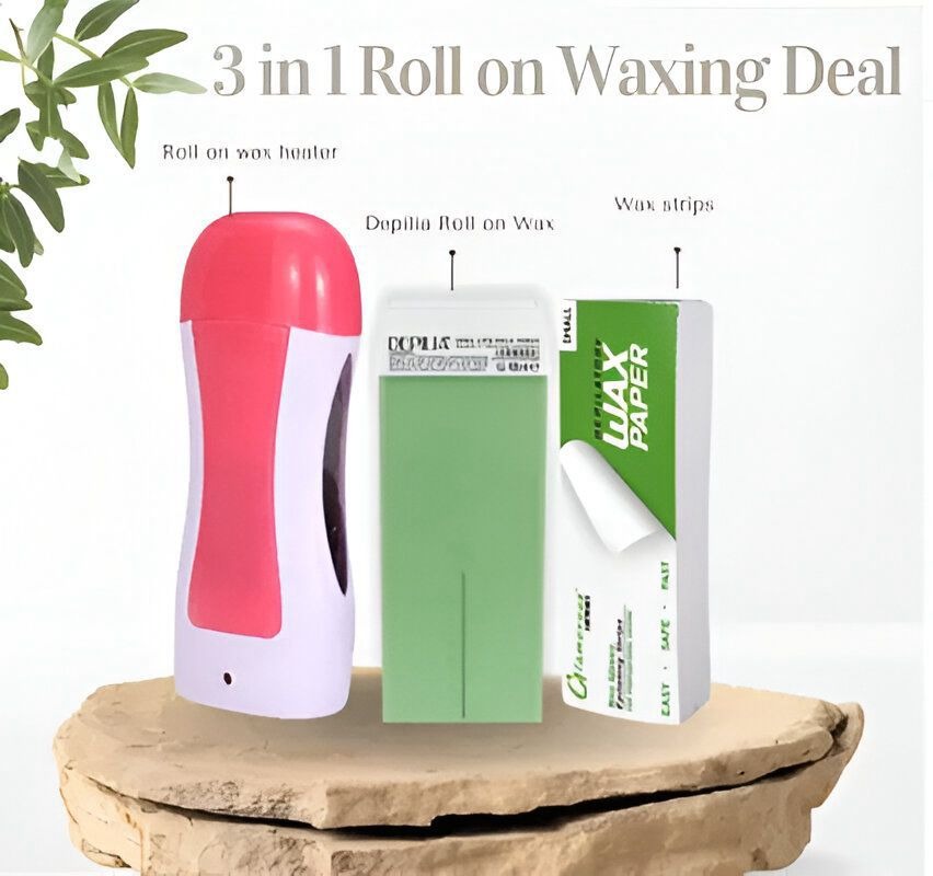 3-in-1 Wax Heater Machine for Hair Removal | Wax Heater Machine + Wax Cartrdige + Wax Strips | Portable Cartridge Wax Warmer with Epilators - Image 2