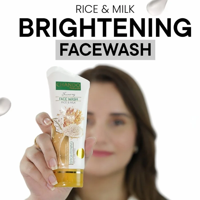 Face Wash | Chando Rice & Milk Brightening Face Wash 100ml Gentle Cleanser for Radiant Glowing Skin - Image 2