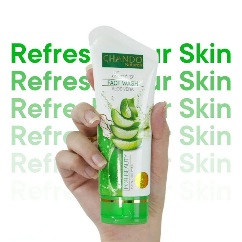 Face Wash | Chando Naturals Aloe Vera Beauty Face Wash 100ml Gentle Hydrating Cleanser for Sensitive Skin - Image 2