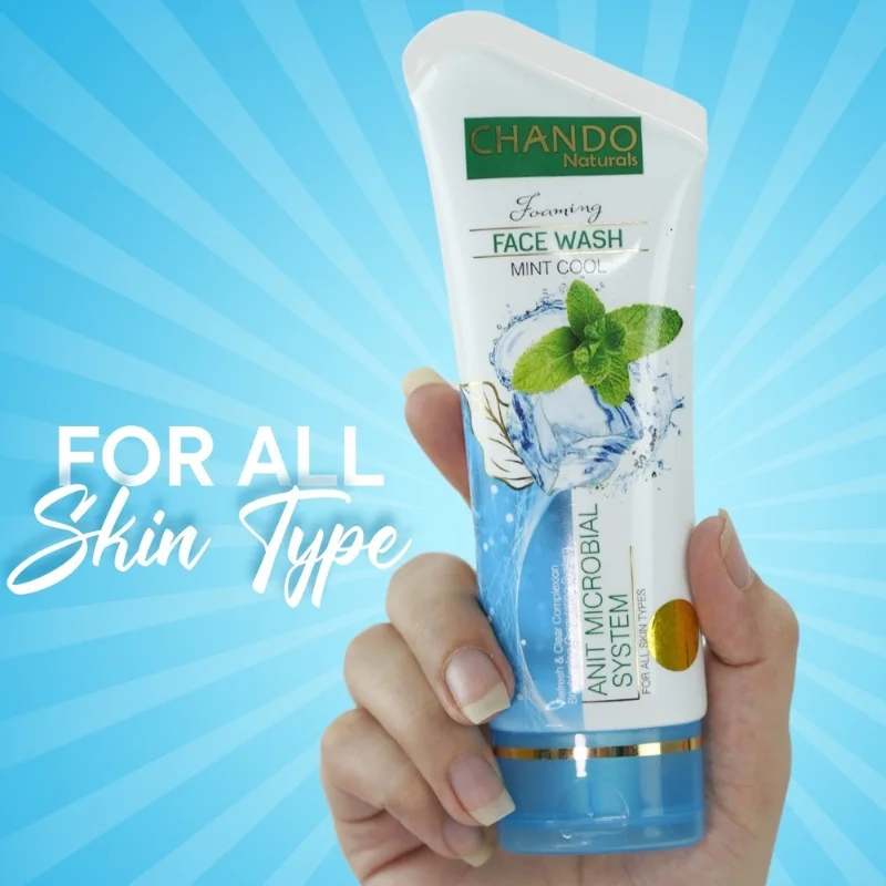 Face Wash | Chando Naturals Mint Cool Anti-Microbial Face Wash 100ml Daily Cleanser for Oily and Acne-Prone Skin - Image 5