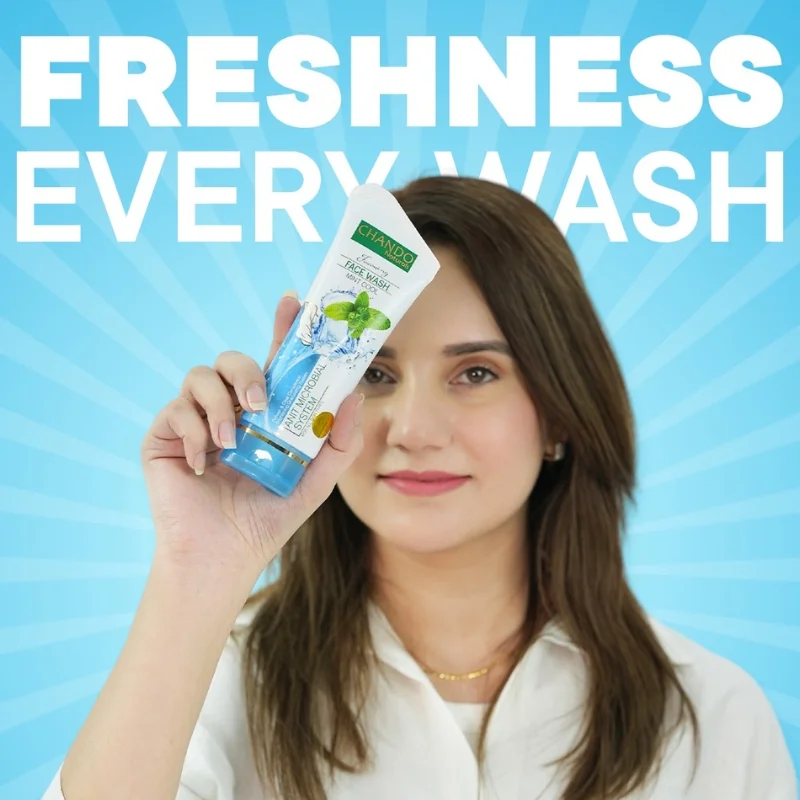 Face Wash | Chando Naturals Mint Cool Anti-Microbial Face Wash 100ml Daily Cleanser for Oily and Acne-Prone Skin - Image 4