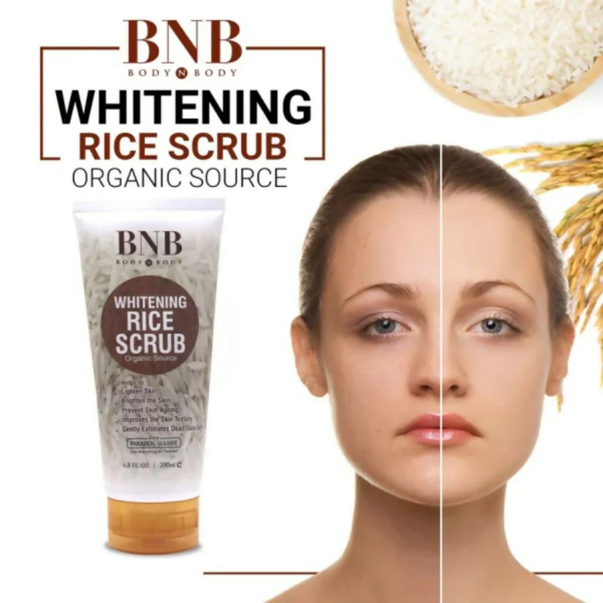 BNB Rice Extract Bright & Glow Facial Kit | 3-in-1 Whitening, Brightening & Hydrating Skincare - Image 7